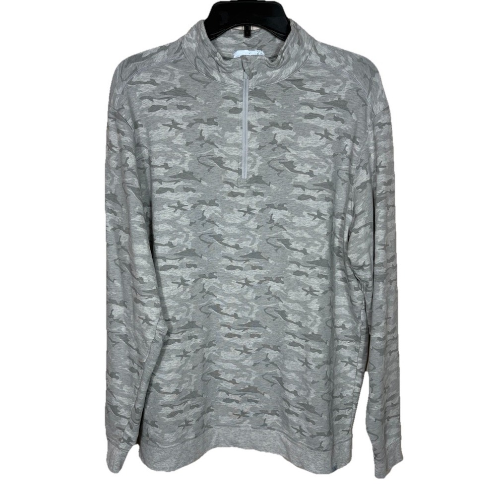 Tasc Gray Camo‎ Men's 1/4 Zip Sweatshirt Size XL Performance